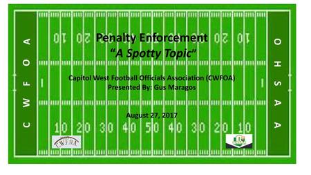 Penalty Enforcement “A Spotty Topic”