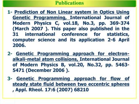 Dr. Amr Khairat Radi Department of Physics Faculty of Science