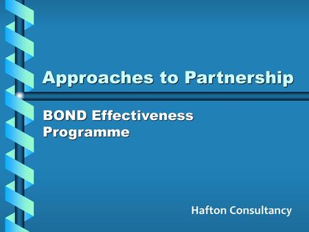 Approaches to Partnership