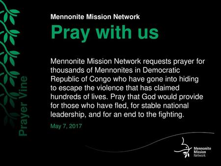 Mennonite Mission Network Pray with us