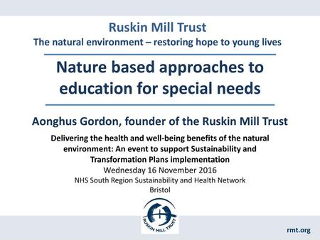 Nature based approaches to education for special needs