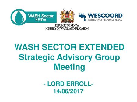 WASH SECTOR EXTENDED Strategic Advisory Group Meeting