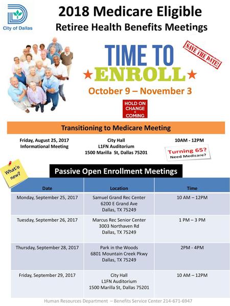 2018 Medicare Eligible Retiree Health Benefits Meetings