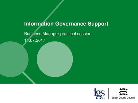 Information Governance Support Information Governance Services