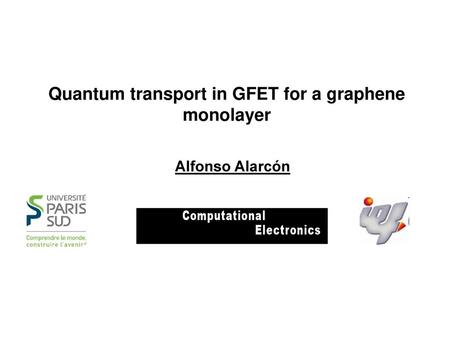 Quantum transport in GFET for a graphene monolayer