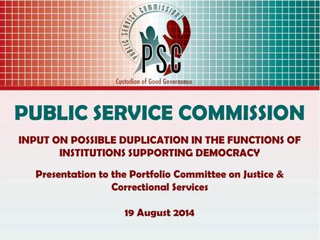 PUBLIC SERVICE COMMISSION