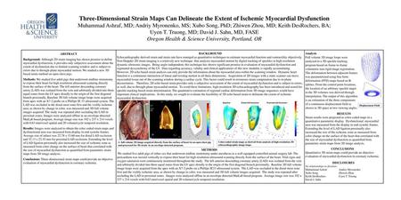 ABSTRACT Background: Although 2D strain imaging has shown promise to define myocardial dysfunction, it provides only subjective assessment about the extent.