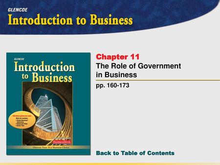 The Role of Government in Business