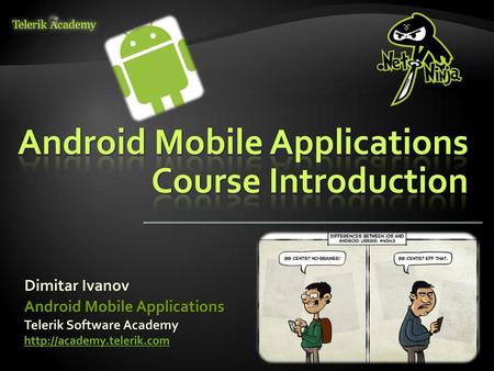 Android Mobile Applications Course Introduction