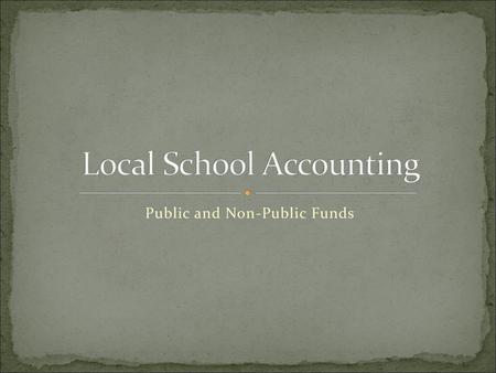 Local School Accounting