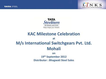 KAC Milestone Celebration M/s International Switchgears Pvt. Ltd.