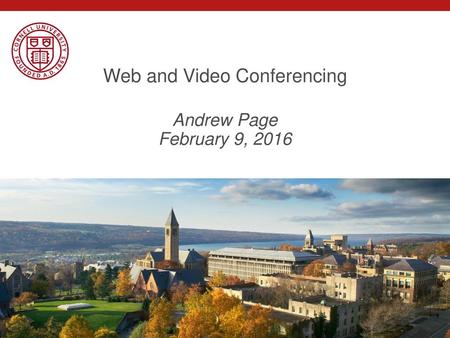 Web and Video Conferencing