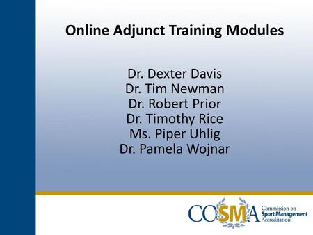 Online Adjunct Training Modules