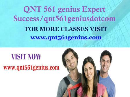 QNT 561 genius Expert Success/qnt561geniusdotcom