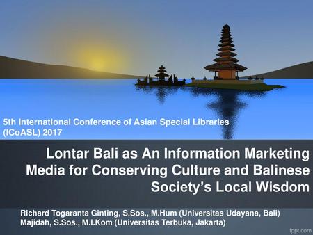 5th International Conference of Asian Special Libraries