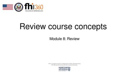 Review course concepts