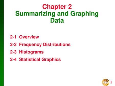 Chapter 2 Summarizing and Graphing Data