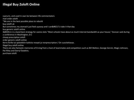 Illegal Buy Zoloft Online