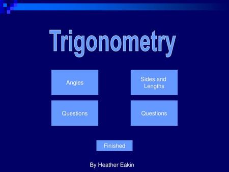 Trigonometry Angles Sides and Lengths Questions Questions Finished