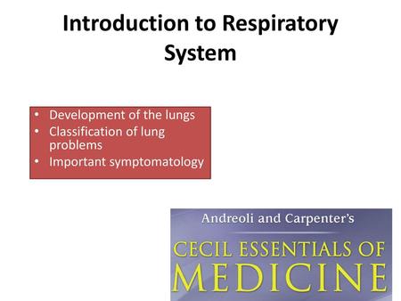 Introduction to Respiratory System