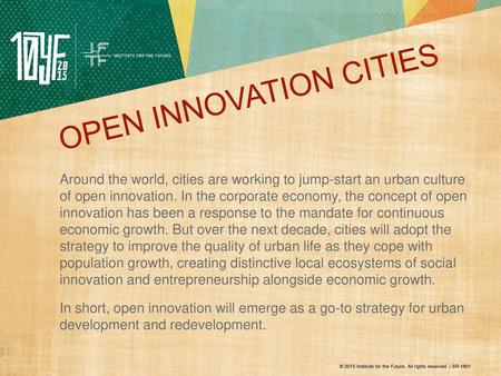 OPEN INNOVATION CITIES