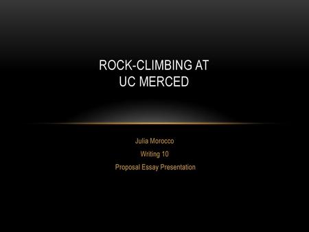 Rock-Climbing at UC Merced