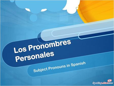 Los Pronombres Personales