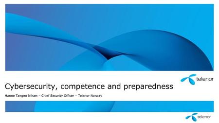 Cybersecurity, competence and preparedness