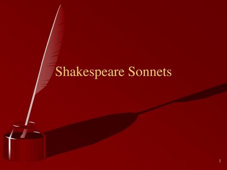 Shakespeare Sonnets.