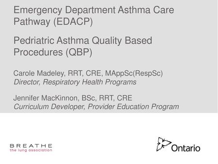 Emergency Department Asthma Care Pathway (EDACP)