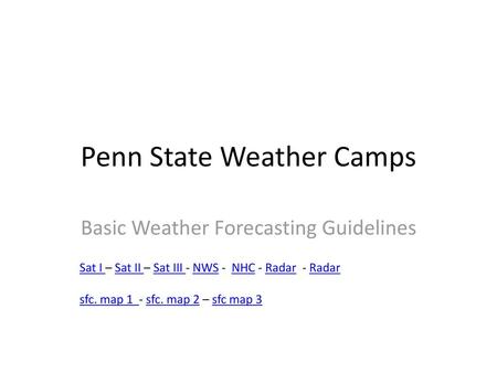 Penn State Weather Camps