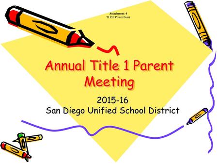 Annual Title 1 Parent Meeting