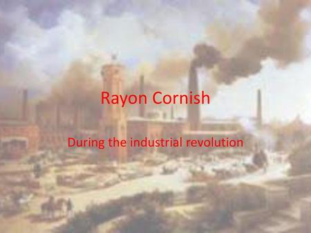 During the industrial revolution