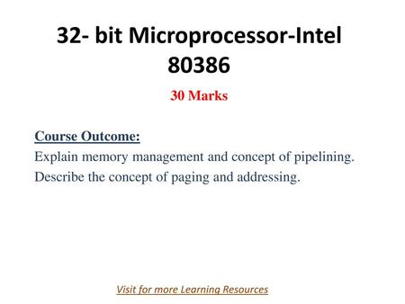 32- bit Microprocessor-Intel 80386