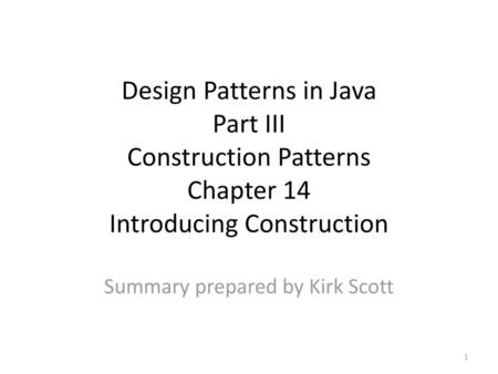 Summary prepared by Kirk Scott