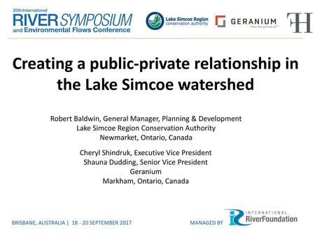 Creating a public-private relationship in the Lake Simcoe watershed