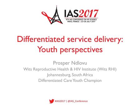 Differentiated service delivery: Youth perspectives