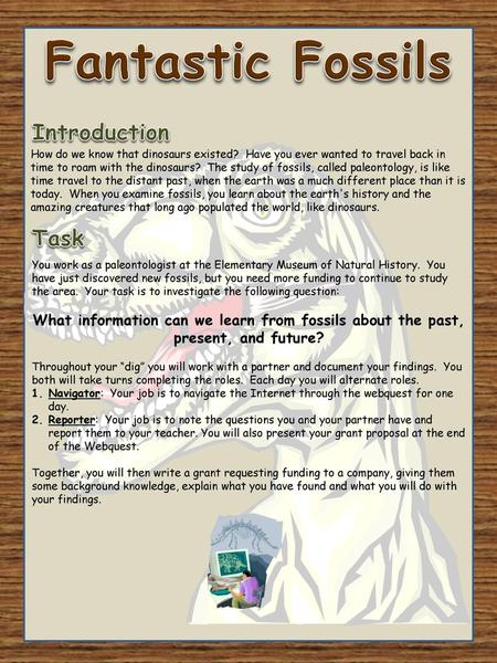 Fantastic Fossils Introduction Task