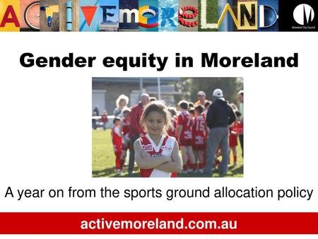 Gender equity in Moreland