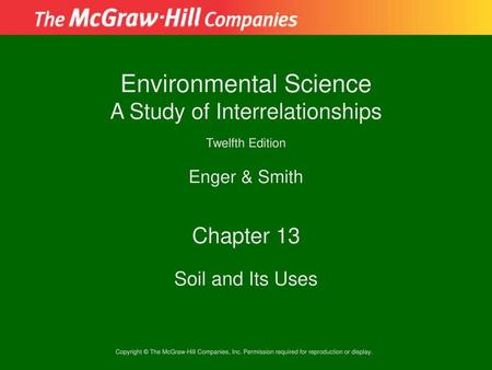 Chapter 13 Soil and Its Uses.