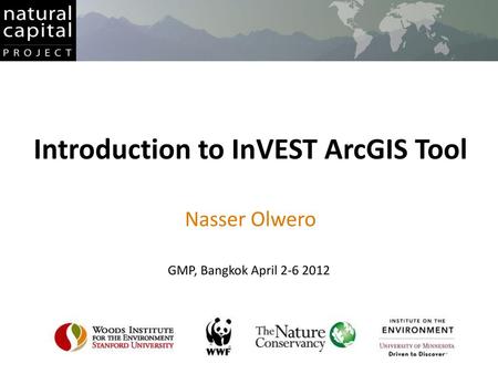 Introduction to InVEST ArcGIS Tool