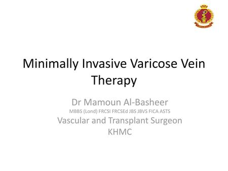 Minimally Invasive Varicose Vein Therapy