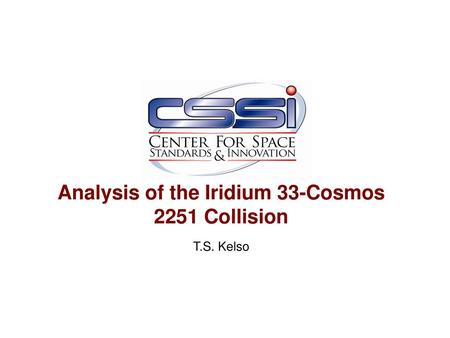 Analysis of the Iridium 33-Cosmos 2251 Collision