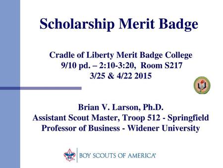 Scholarship Merit Badge