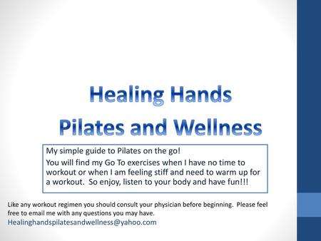 Healing Hands Pilates and Wellness