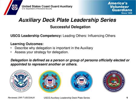 Auxiliary Deck Plate Leadership Series