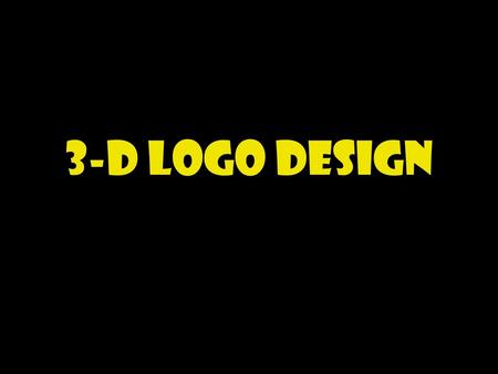 3-D Logo Design.