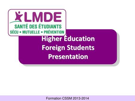 Higher Education Foreign Students Presentation