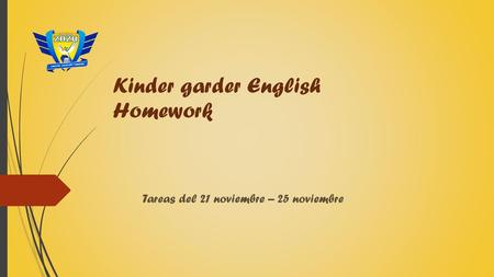 Kinder garder English Homework