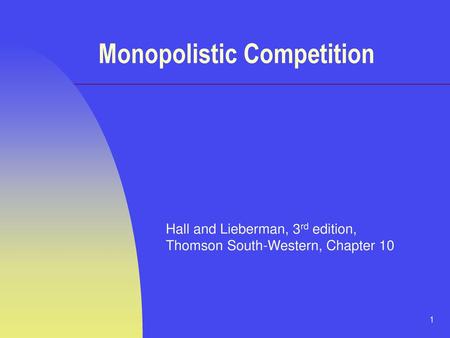 Monopolistic Competition